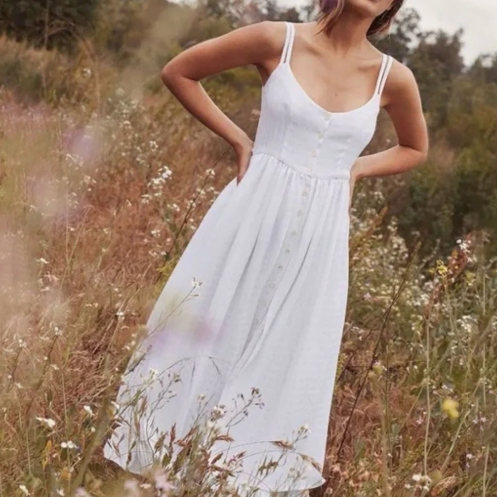 Christy Dawn Nicks Midi Dress in ivory size M - Picture 3 of 9